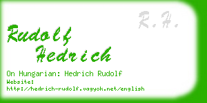 rudolf hedrich business card